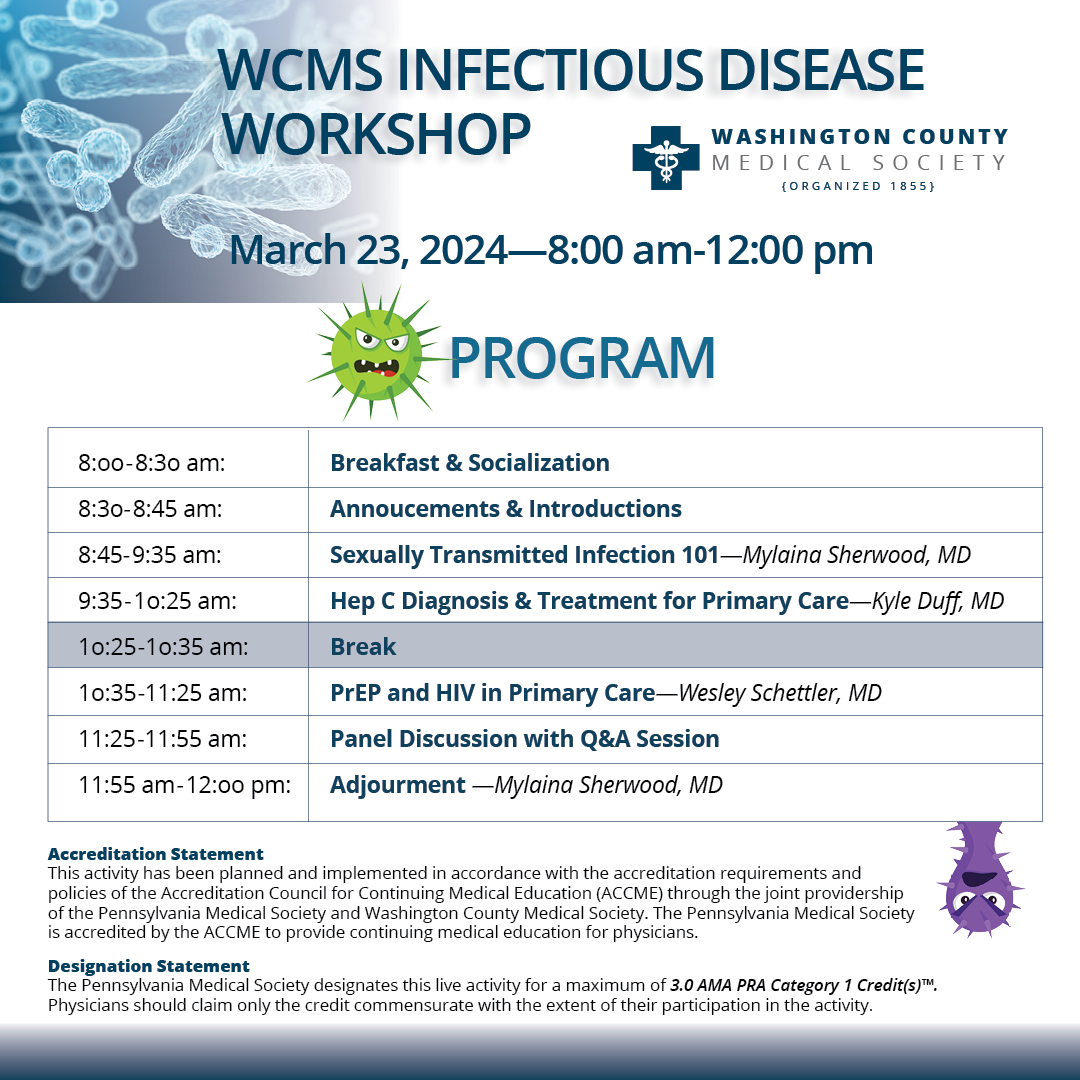 Washington County Medical Society Infections Disease Workship - Inperson