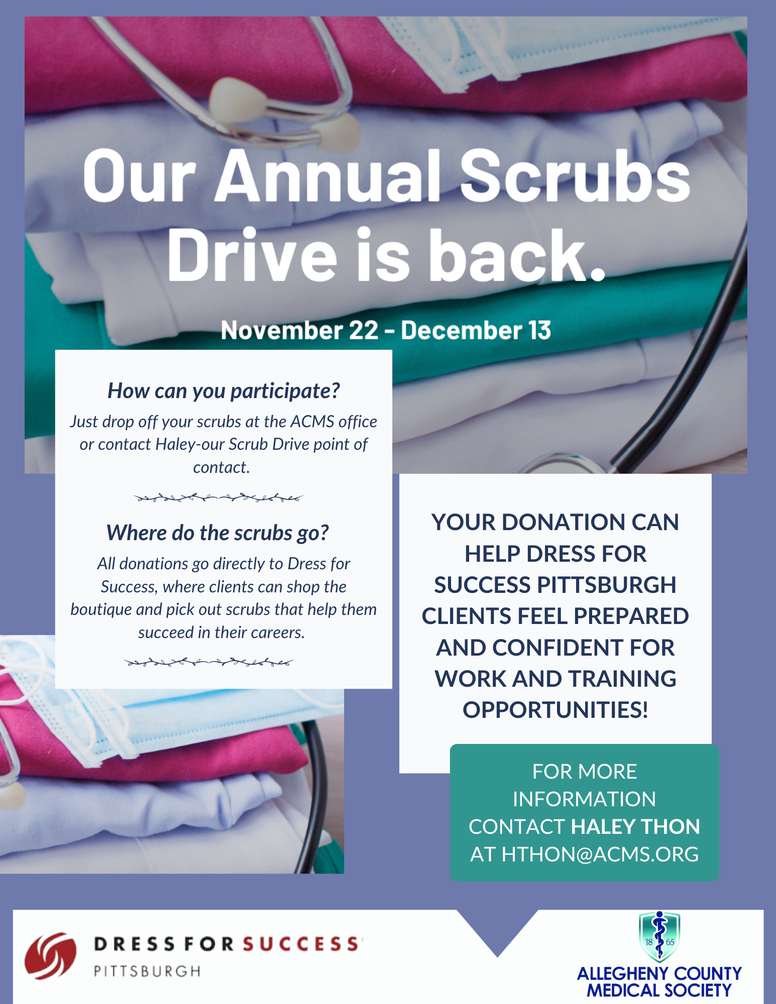 ACMS Scrubs Drive